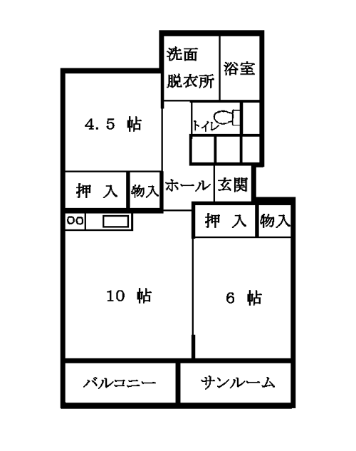 栄町公営住宅1号棟間取り図