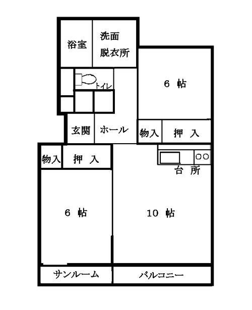 栄町公営住宅3号棟間取り図_2