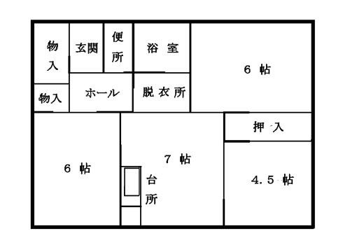 大空団地：部屋番号77～85間取り図(3DK)