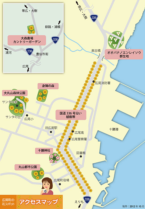 花スポットへのアクセス
