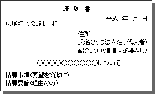 請願書